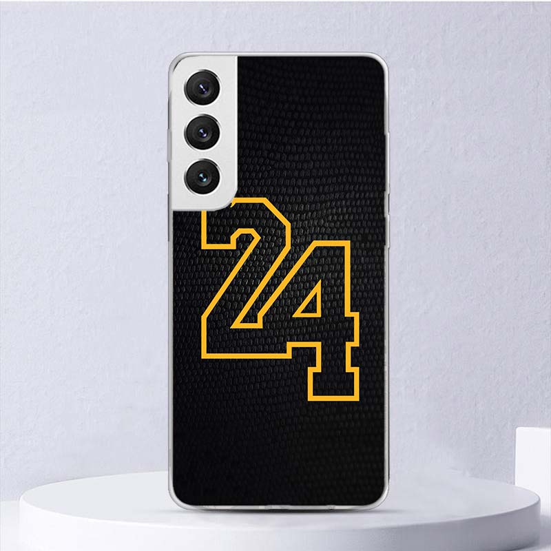 Basketball 23 24 Number Soft Case For Samsung Galaxy S22 S21 Ultra S20 FE S10 Plus Phone Cover S9 S8 + S10E S7 Edge S6 Funda Coq