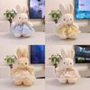 Plüschhase mit Blumenkleid für Mädchen und Kinder, Geburtstagsgeschenk