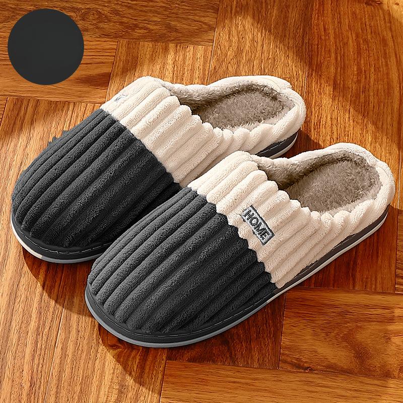 Winter Thick Plush Non-Slip Cotton Slippers for Men and Women