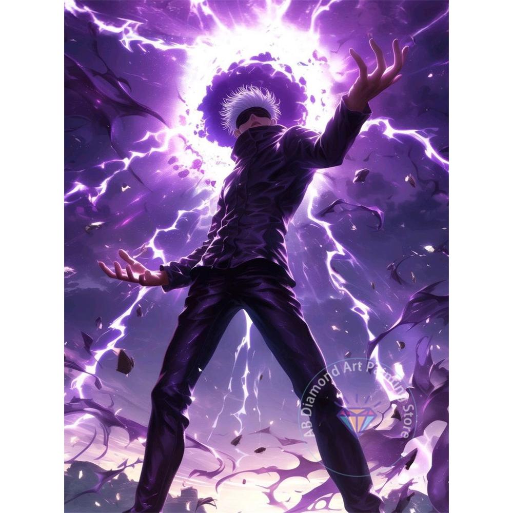 

Jujutsu Kaisen Сатору Годжо Аніме Набір для алмазної вишивки 5D DIY Алмазна вишивка Хрестиком Ручна робота Мистецтво Подарунок Ремесла Домашній декор Round 30x40cm