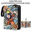 400pcs/900pcs Naruto Card Album Book Folder Anime Collections Zipper Cards Binder Holder Toy Gift