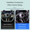 M Sport ABS Carbon fiber For BMW 5 Series G60 2025Car Steering Wheel Panel Cover Trim Sticker Decor Frame Car Accessories