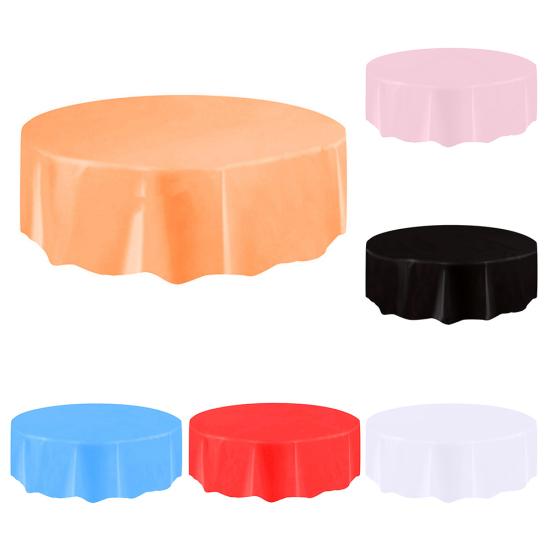 Plastic Waterproof Large Wedding Party Disposable Circular Table Cloth Cover