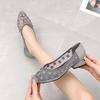 Hot Diamond Hollowed-out Lady NetFabric FootPairs BrandNew HotSeason Hollow Single FootPairs Lady Flat-soled AirFlow Sandals Soft-soled Mother's