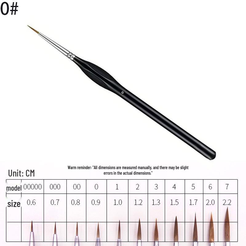 Custom Wear-Resistant Elastic Precision Brush for Line Drawing and Oil Painting with Triangular Handle and Wolf Hair