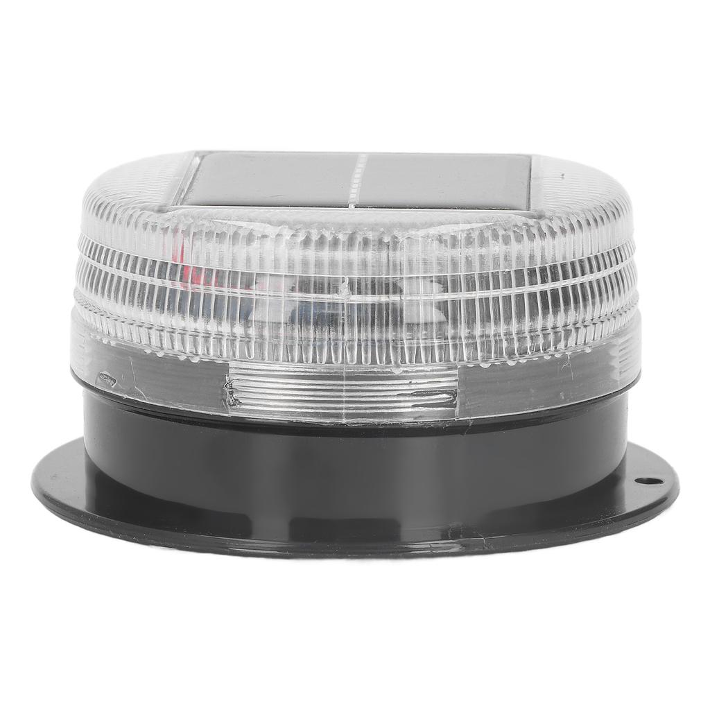 Solar-Warnleuchte 6 LED-Perlen Rot Blau Abwechselnd Wasserdicht Rund Tragbar Straßenwarnleuchte