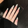 3D Colorful Handmade Fake Nails 10Pcs Rainbow Macchiato Design Manicure Art Accessories