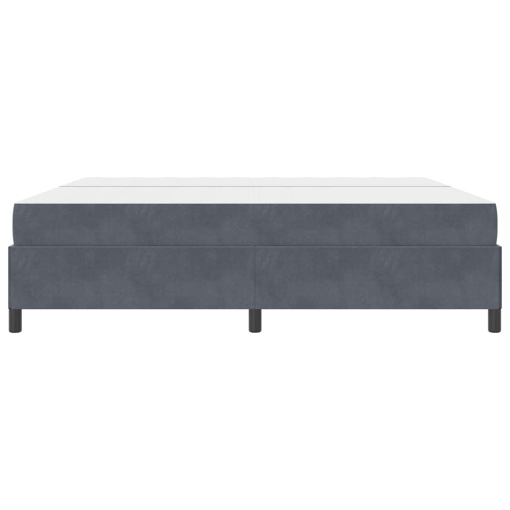 Bed Frame with Mattress Dark Gray 200 x 200 cm Fabric