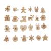 Wooden Christmas Countdown Tags: 24 Carved Ornaments for Advent Bags