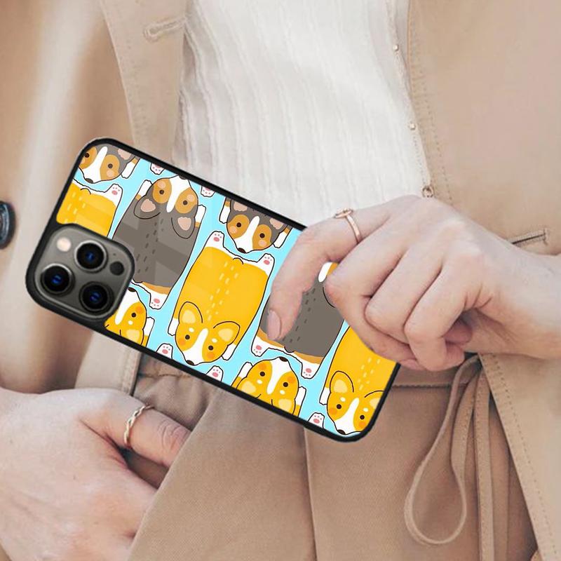 Cartoon Corgi Magnetische Handyhülle Für APPLE iPhone 17 Air 16 14 13 12 Pro Max 15 Plus Kabelloses Laden Mit MagSafe Abdeckung