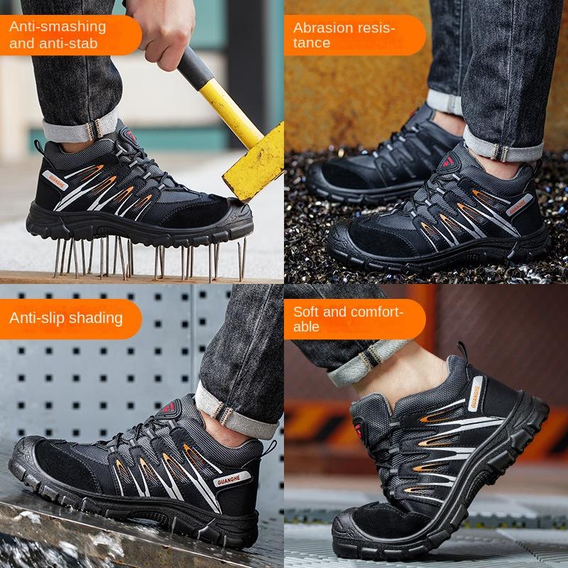 Labor Insurance Shoes Anti-smashing, Non-slip and Breathable Plastic Steel Head Construction Site Wear-resistant and Dirt-resistant Work Shoes