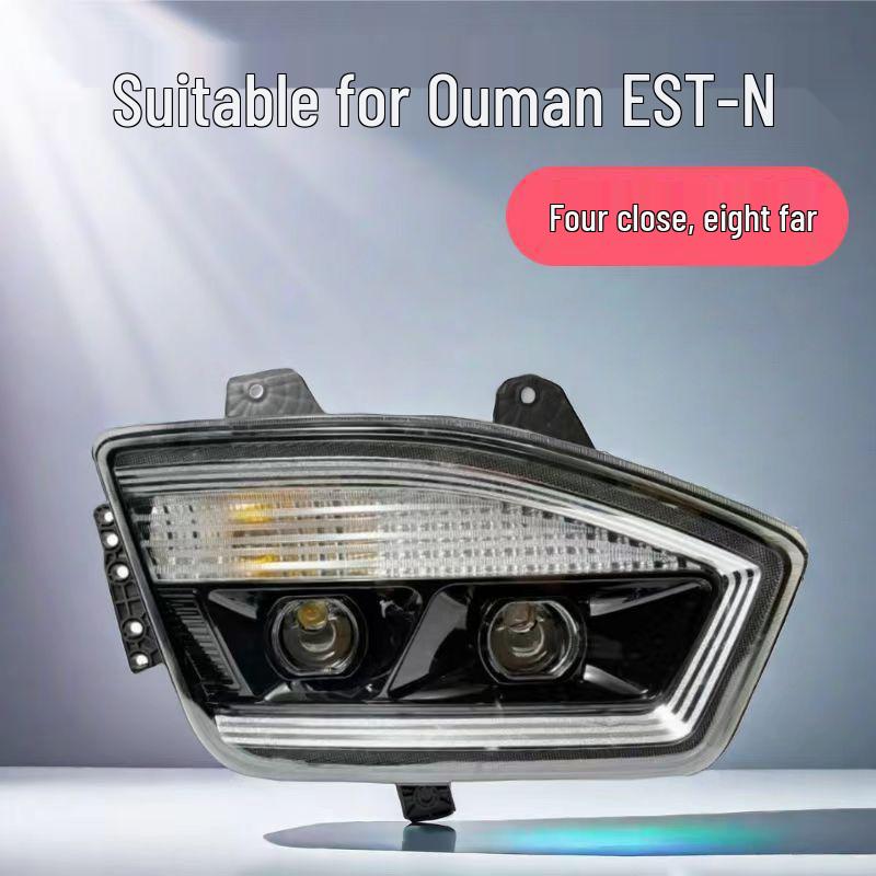 LED Headlights for 2023 Foton H5: Super Bright, 4 Low Beam, 8 High Beam for Ouman EST-N Assembly 4 low beams left