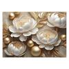 Wallpaper Gold Glamour Flowers 3D