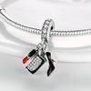 Charms Coppergirls' Lipstick High Heels Bags Beads Fit Charms Plataoriginal Bracelet Beads Women Jewellery Making