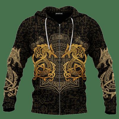 Herren Sweatshirt Frühling 3D Digital Tattoo Gedruckt Langärmlig Kapuzen-Cardigan Top