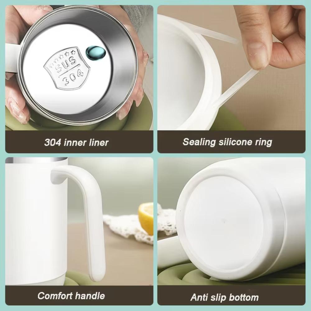 with Handle Coffee Mug Stainless Steel/Plastic Drinking Cup Tumbler Thermos Coffee Cup  Milk