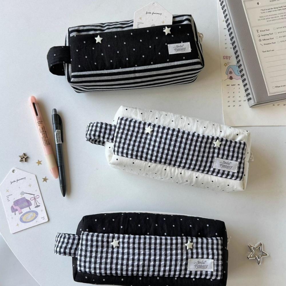Stationery Storage Bag Portable School Organizer Multifunctional Pencil Bag Creative Canvas Pencil Pouch For Classroom College