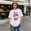 Cotton Cartoon Print HelloKitty Tshirt Summer Unisexs and Womens Shortsleeved Versatile Loose Couple Casual Clothes