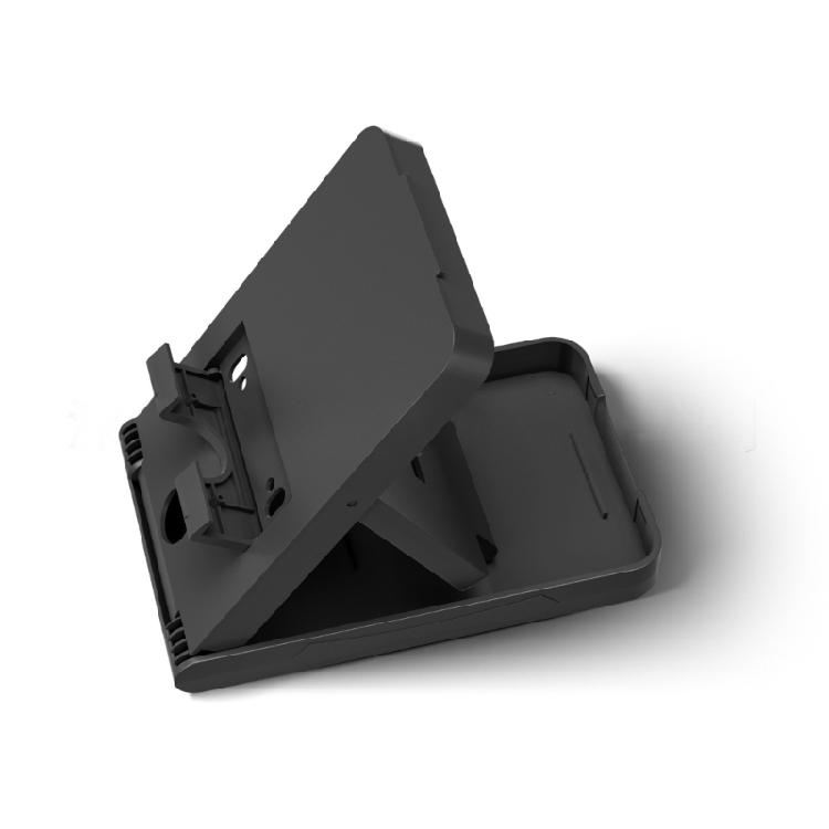 Foldable Stand for Handheld Game System or Small Tablet, Angled Desk Support, Cable Opening and Gentle Contact Areas for Travel Use