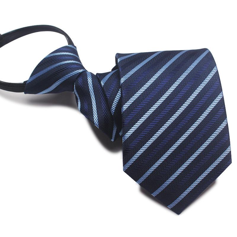 Men's 8cm No-Knot Zipper Tie - Easy-Pull Business Formal Tie