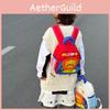 Backpack Preschool Stylish For Boys And Girls With Charming Design Soft Nylon Red Blue Beige