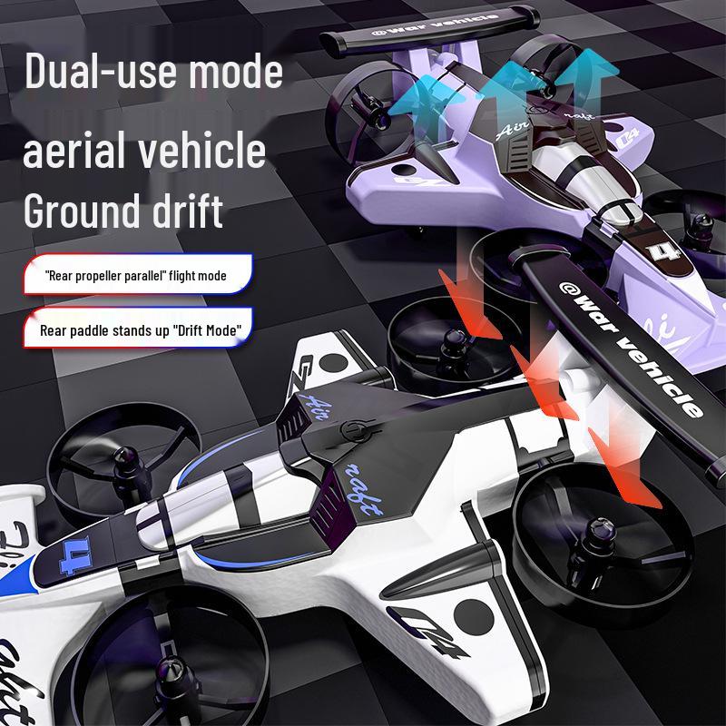 Dual-Use Remote Control F1 Drift Racing Car and Drone Toy