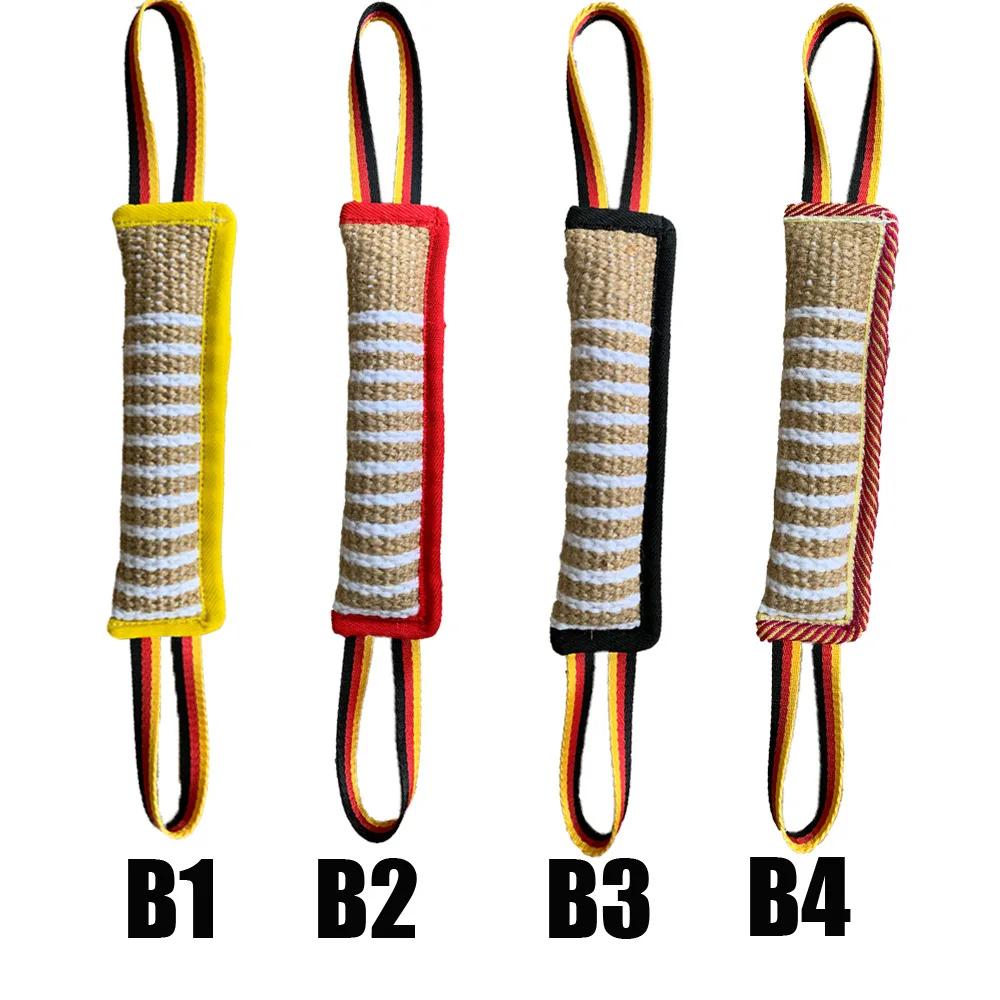 

Прочная игрушка для перетягивания собак с 2 крепкими ручками, интерактивные игрушки для маленьких и больших собак, подушка для укусов из джута, обучающая игра для щенков