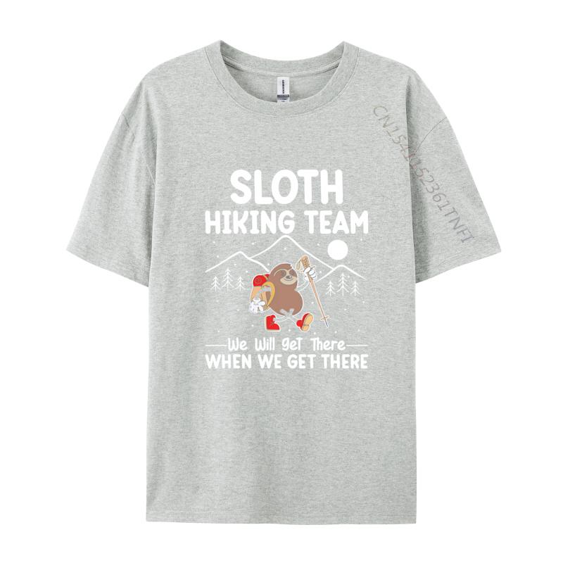 Sloth Hiking Team We Will Get There Tshirts Cotton Fashion Tshirt Kawaii T Shirt Printed Tee Tops Clothing