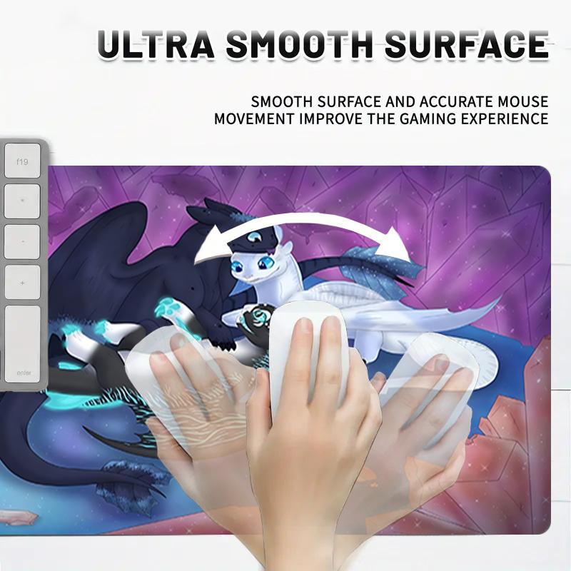1Pc Fantasy Dragon Family Gaming Mouse Pad Keyboard Desk Mat Non-slip Rubber Lock Edge Waterproof Computer Mousepad for Office Home Decor Y121