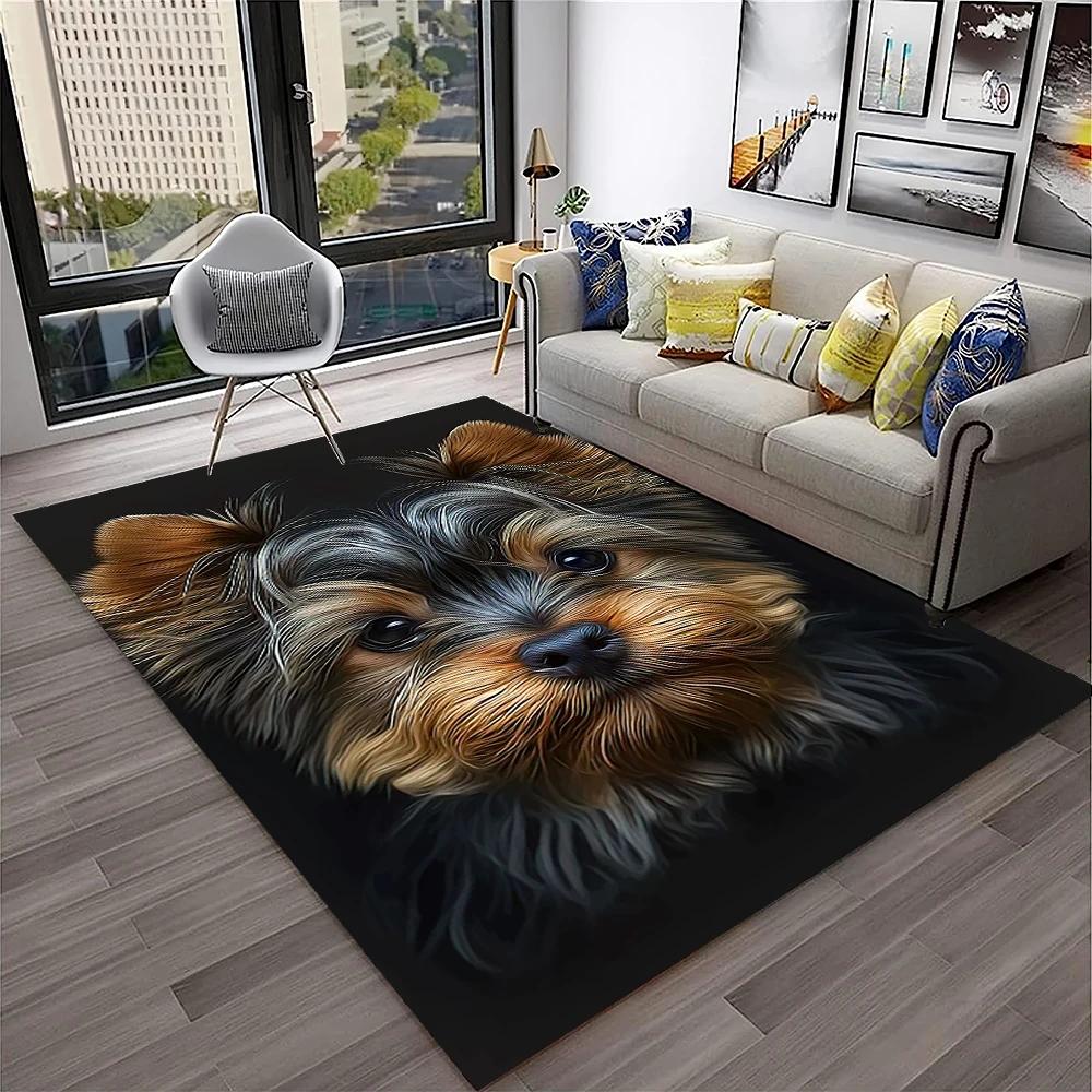 Cute Dog Samoye,Chihuahua,Koki Pomeranian Husky Cartoon Carpet Rug for Home Living Room Bedroom Sofa Doormat Decor,kid Non-slip