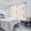 2Pcs Floral Botanical Print Curtains Natural Flowers Farmhouse Drapes Living Room Bedroom Kitchen Decoration Blackout Curtains