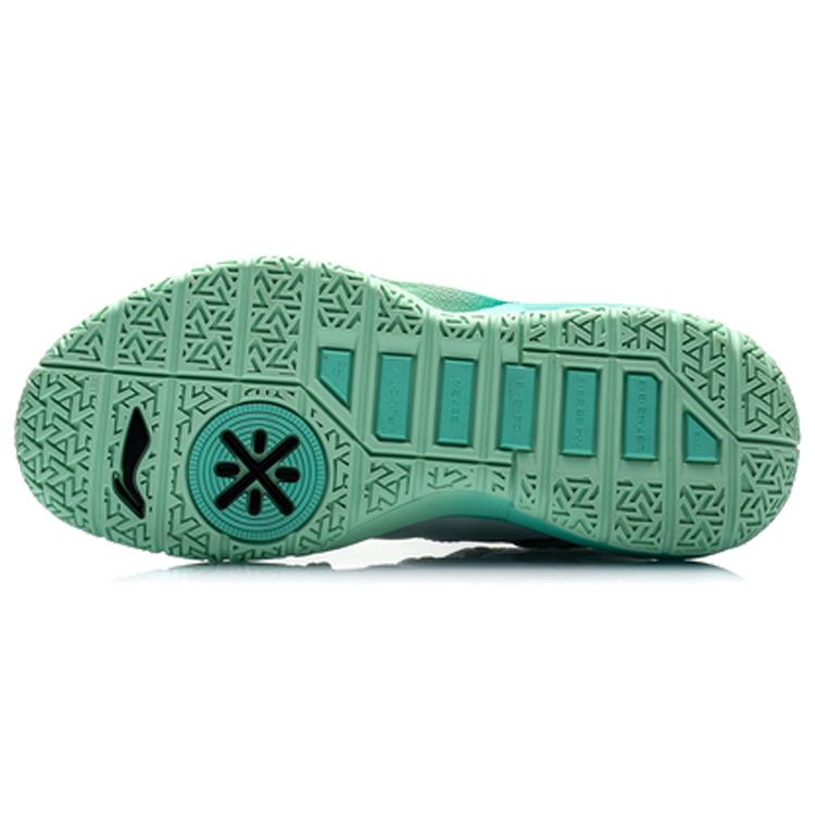 Li Ning WAY OF WADE Synthetic Leather Cushioning Low Top Basketball Shoes Men's White Green ABAQ055-5
