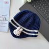 Children's Cute Rabbit Knit Hat - Windproof Wool Pullover for Boys & Girls, Ideal for Autumn/Winter Ear Protection