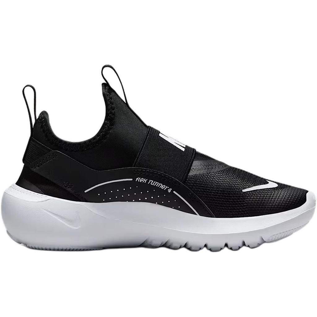 Nike Flex Runner 4 Abrasion Resistant Abrasion Resistant Low top Kids' Running Shoes Black White IF2894-002