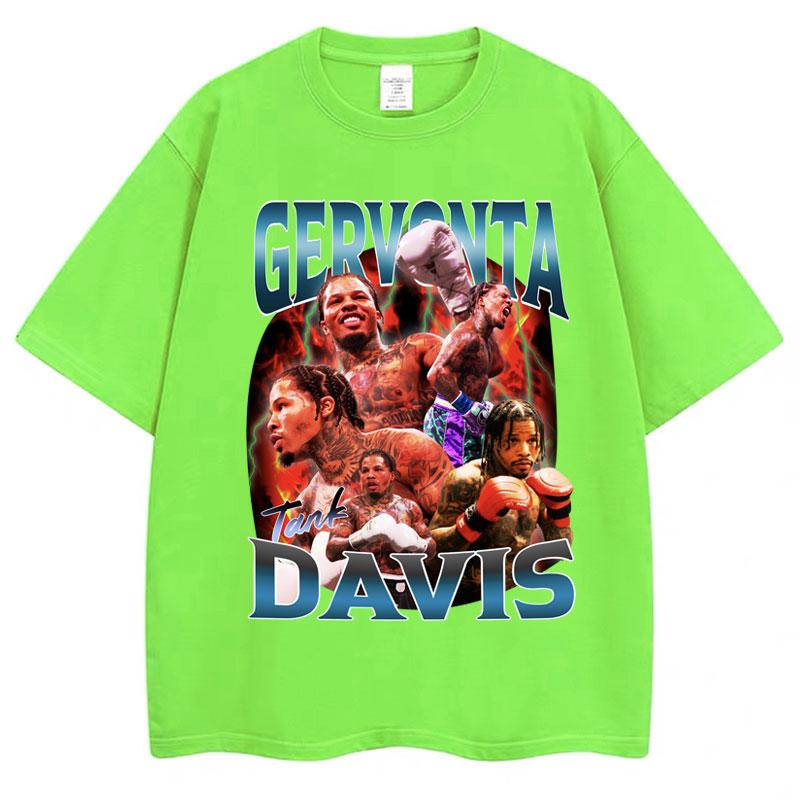 

Tank Gervonta Davis Print Vintage Style T Shirt Harajuku Hip Hop Loose Vintage T Shirts Boxing 100% Cotton Tee Shirt Streetwear 3XL