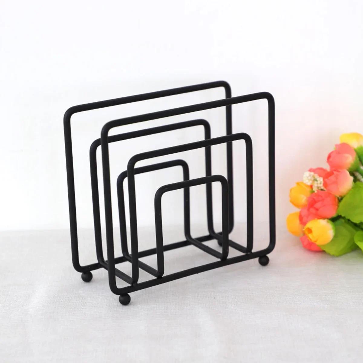 Table Holders Freestanding Reusable Minimalist Paper Holder Iron Napkin Dispenser New чёрный