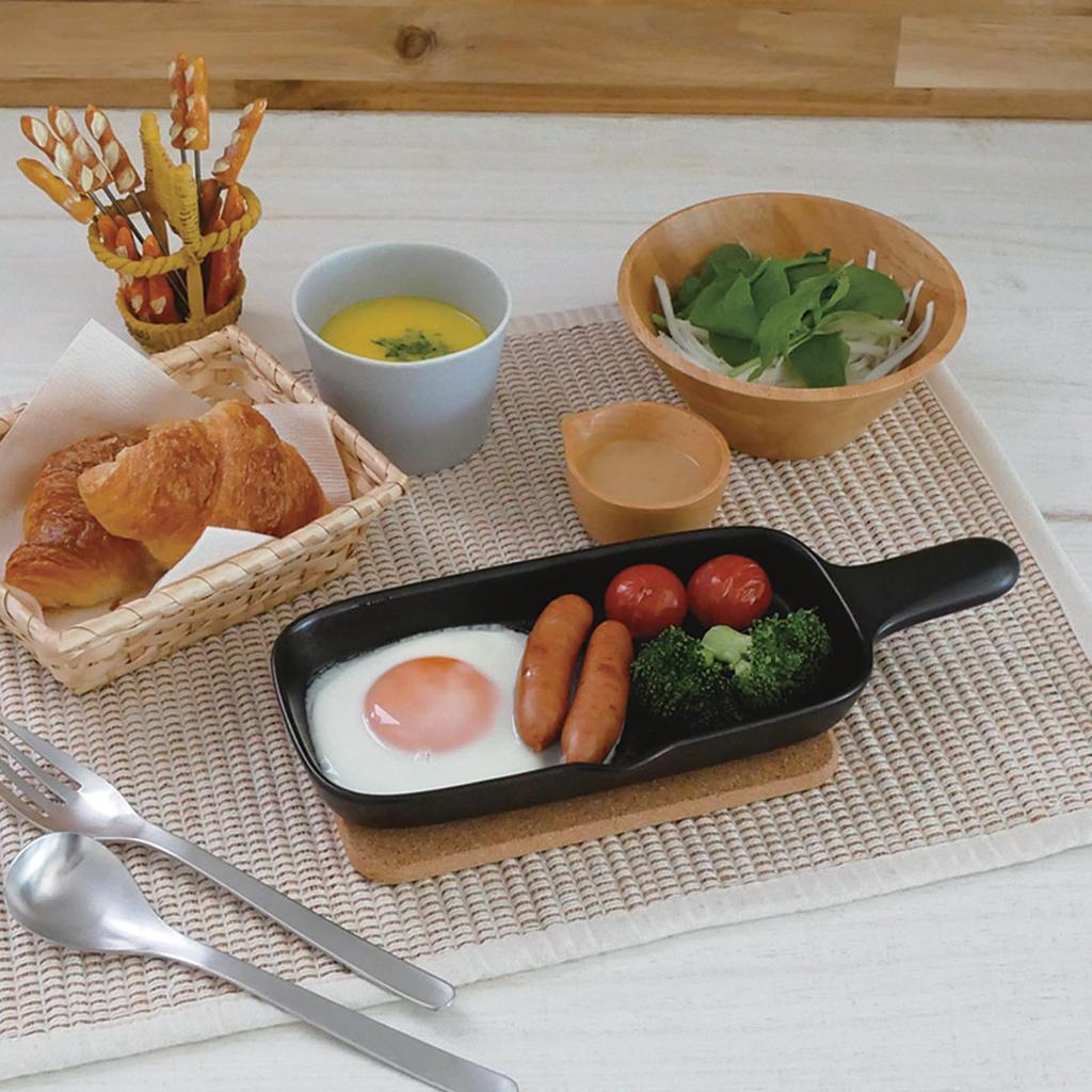 Banko Ware Grill Pan/Grill Plate, Half Size, with Handle, Approx. 11cm (W) x 28cm (D) x 4cm (H), Suitable for Oven Toasters, Direct Flame, Microwave,