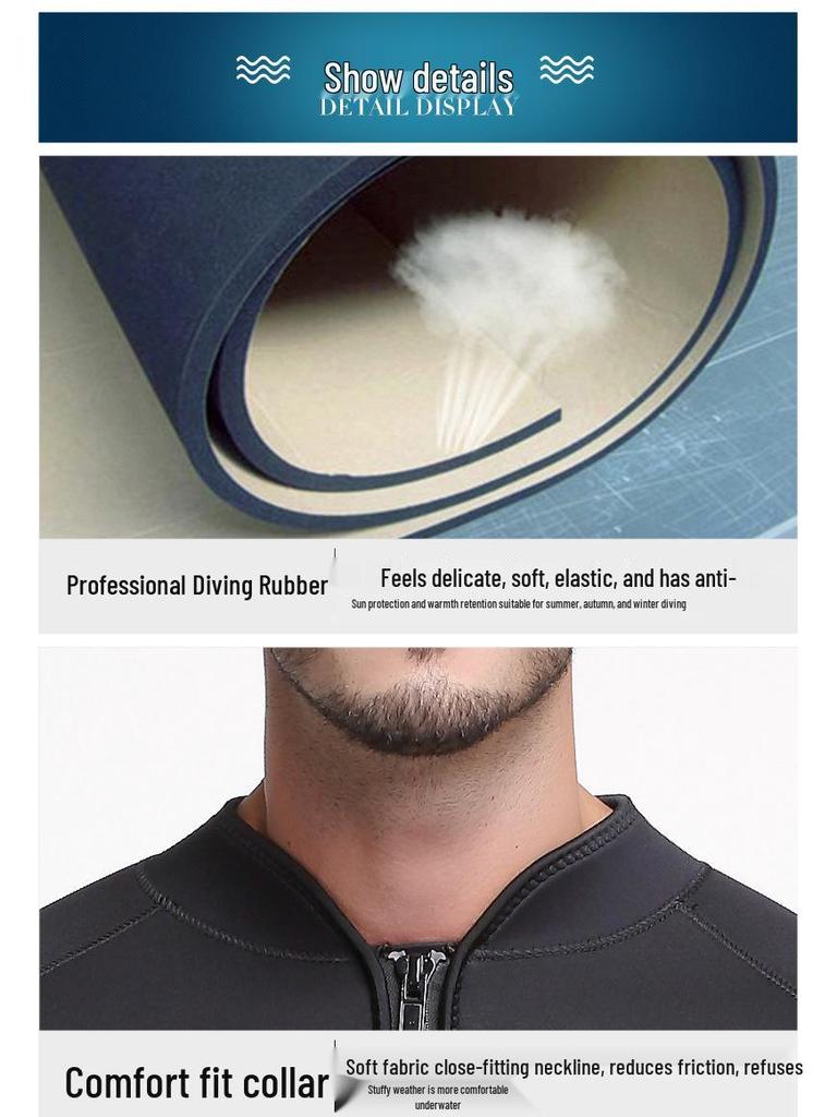 Sharkbat 5MM Extra Thick Two-Piece Wetsuit for Winter Surfing, Swimming, Snorkeling - Long Sleeve & Pants Jellyfish Suit.