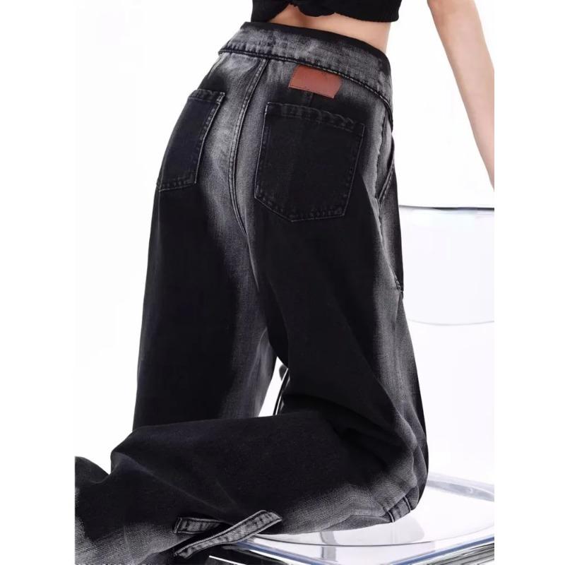 Vintage Harajuku Jeans Women Clothes For Teenagers Y2k Women's Slacks Fashion Aesthetic Clothing Autumn New Products Baggy Pants