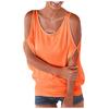 Women's Fashion Solid Color Strapless  Sleeve Loose Hundred Casual T-shirt