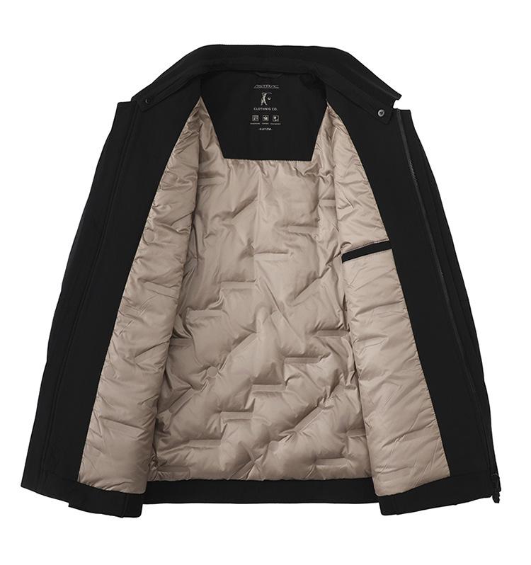 Men's Plus Size 2025 Winter Loose Fit Warm Down Business Casual Coat