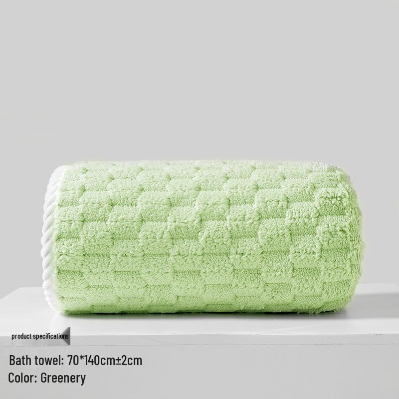 Xiangfengyun Dorge Large Coral Fleece Bath Towel Set - Extra Thick, Soft, and Absorbent (85x150 cm)