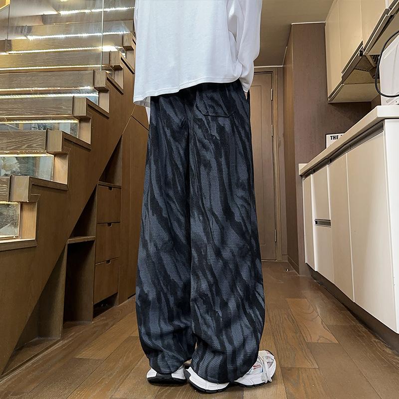 Autumn New Corduroy Printed Straight Trousers Sports Casual Trousers Wide-leg Trousers M-XL One Piece Is Available.