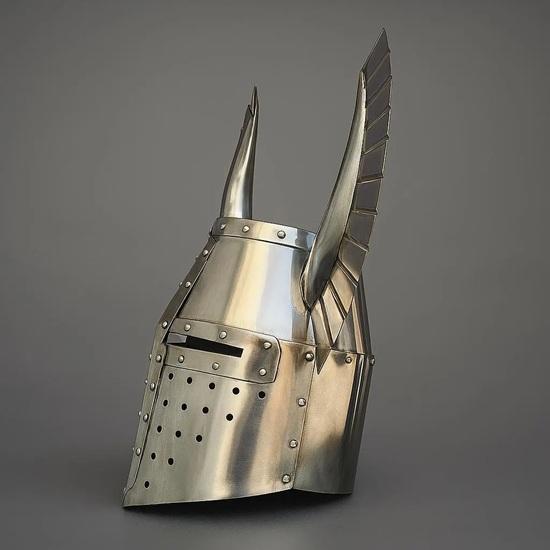 Handmade Medieval 14th Century Great Helmet Perfect for Renaissance Fair, Cosplay, LARP, Halloween Costume Authentic Steel Armor Replica