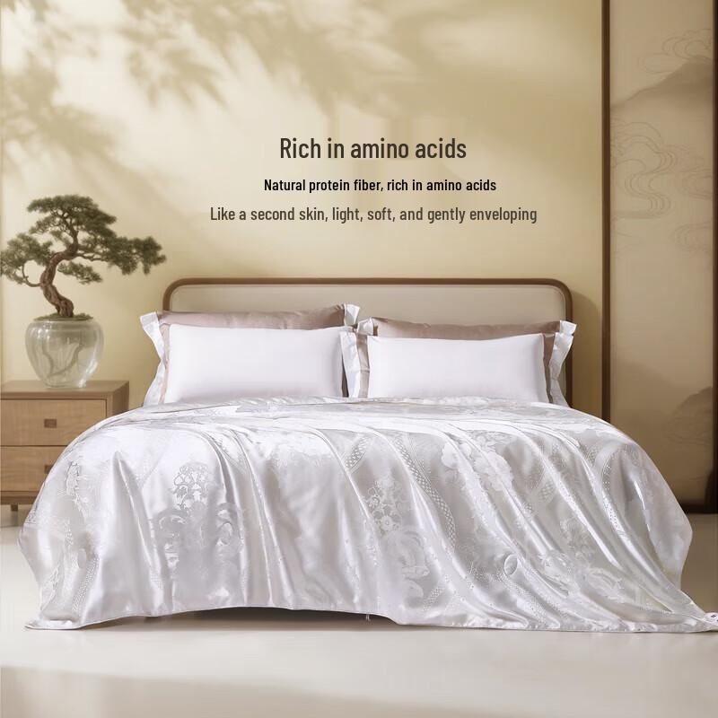 

Fuanna Moonlight Dance Silk-Feel Antibacterial Jacquard Summer Quilt