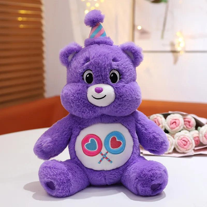 Cute Rainbow Birthday Care Bear Plush Toys Lovely Cartoon Bear Soft Stuffed Dolls Homdecor Sleeping Plush Pillows