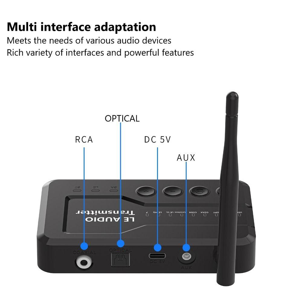 Auracast LE Audio Transmitter Lossless Wireless Stereo Adapter  Home Theater