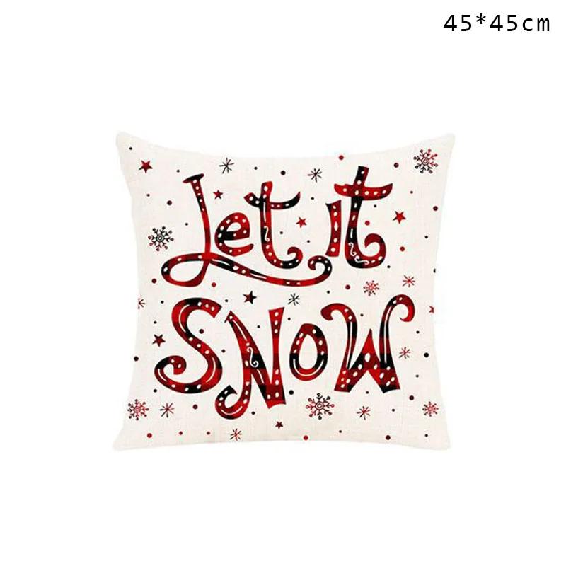 45Cm Christmas Cushion Cover New Year Decor England Plaid Style Seat Pillowcase Car Pillowcase Merry Christmas Decor Home
