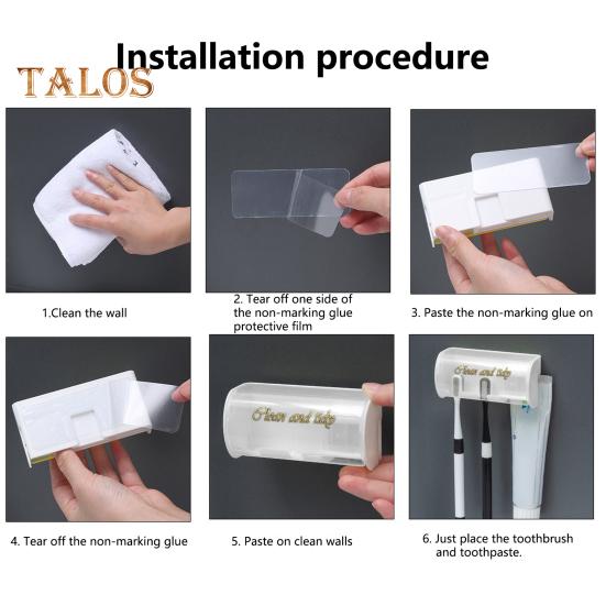 Toothbrush Rack Ventilation Drainage Plastic Multifunctional Wash Cup Toothbrush Hanging Rack Household Supplies
