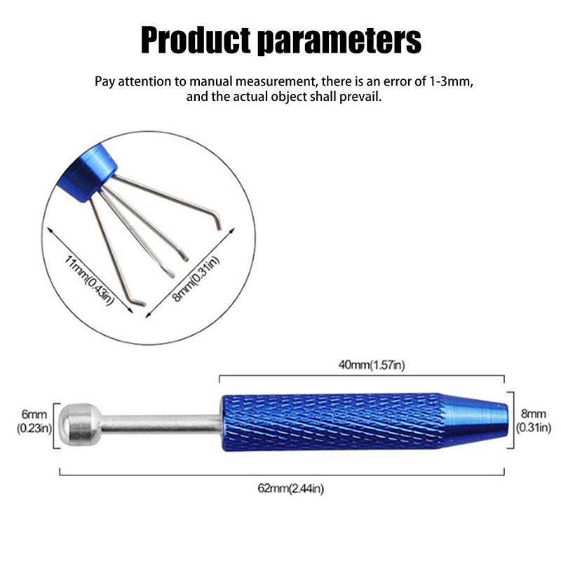 4 Claw Pick Up Tool Claws Beads Electronic Component Grabber Diamond Gems Prong Holder Ic Bga Stainless Steel Chip Gripper